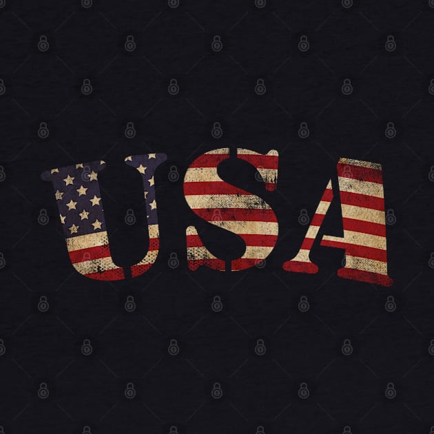 USA Flag vintage by Giraroad